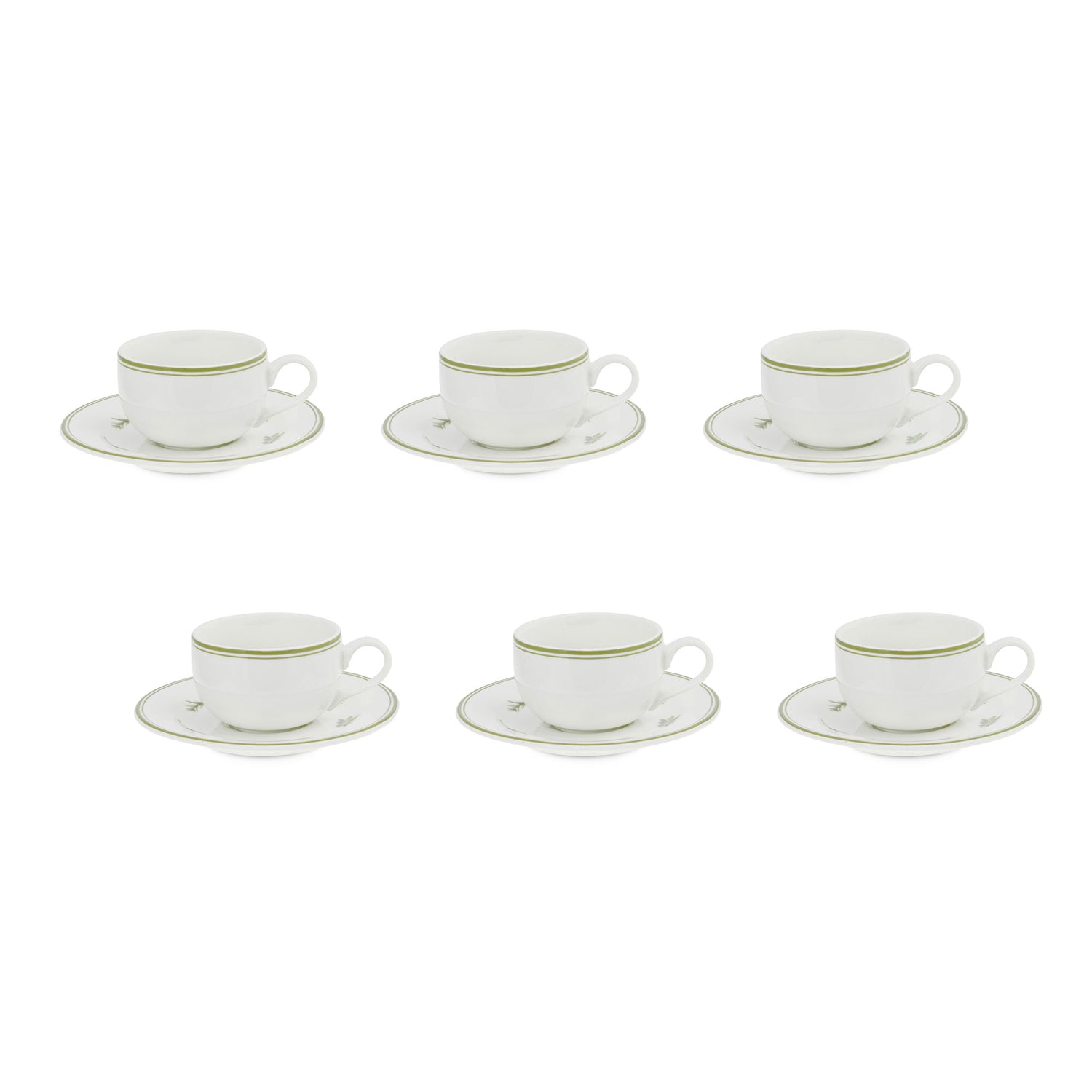 LA PORCELLANA BIANCA Coltivia Tazza Caffè con Piattino Set 6 Pezzi 90ml Porcellana