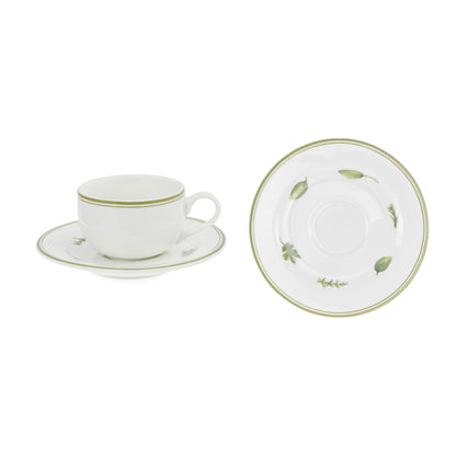 LA PORCELLANA BIANCA Coltivia Tazza Caffè con Piattino Set 6 Pezzi 90ml Porcellana