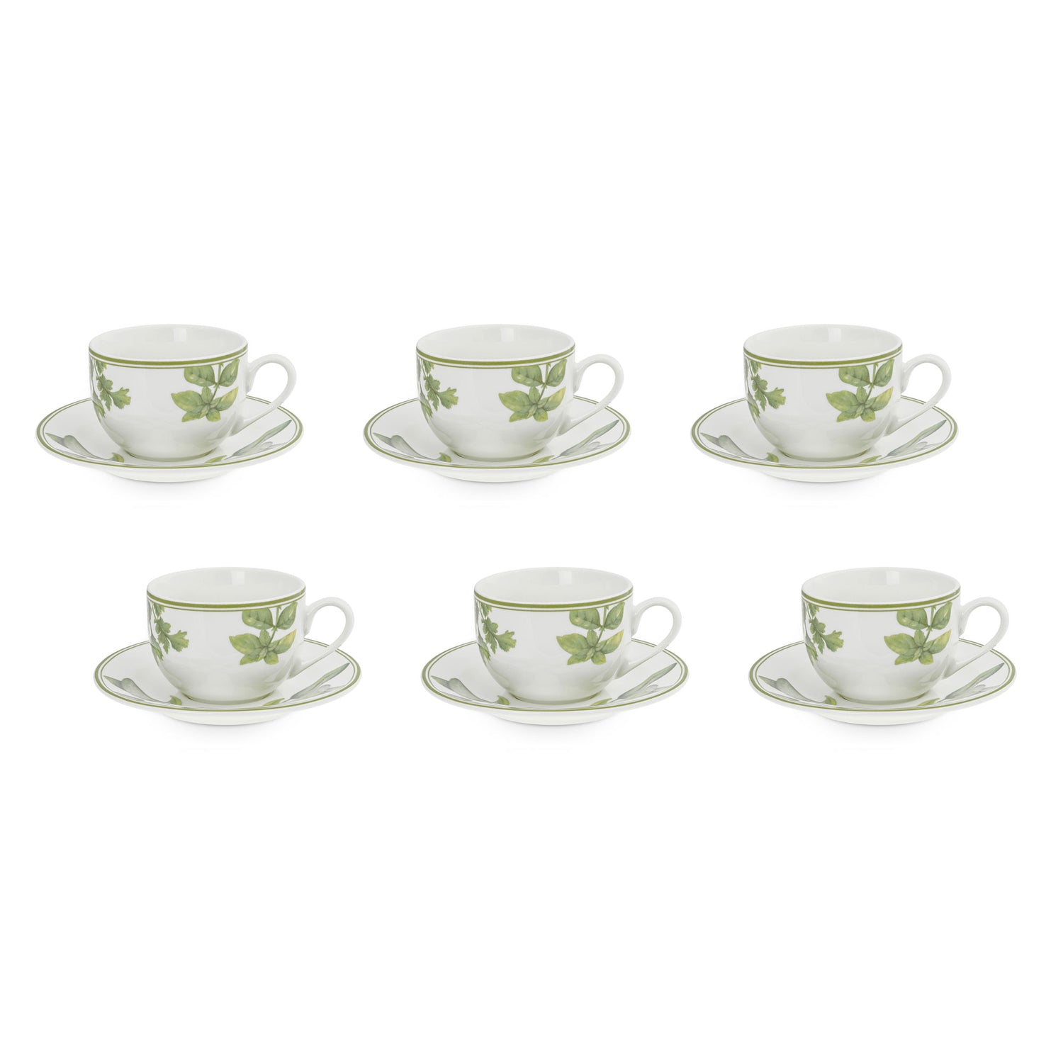 LA PORCELLANA BIANCA Coltivia Tazza Cappuccino Tè Set 6 Pezzi 220ml Porcellana