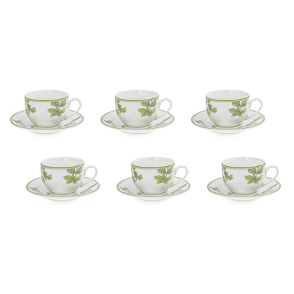 LA PORCELLANA BIANCA Coltivia Tazza Cappuccino Tè Set 6 Pezzi 220ml Porcellana