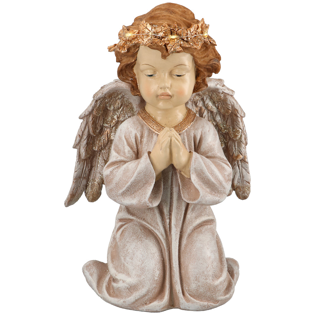 TIMSTOR Resin Angel Christmas Decoration 32cm Champagne Gold