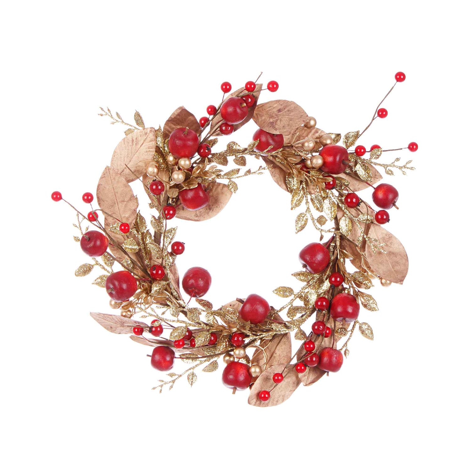 BIZZOTTO Garland Wreath Luxor Apples Berries Christmas Decoration 30cm