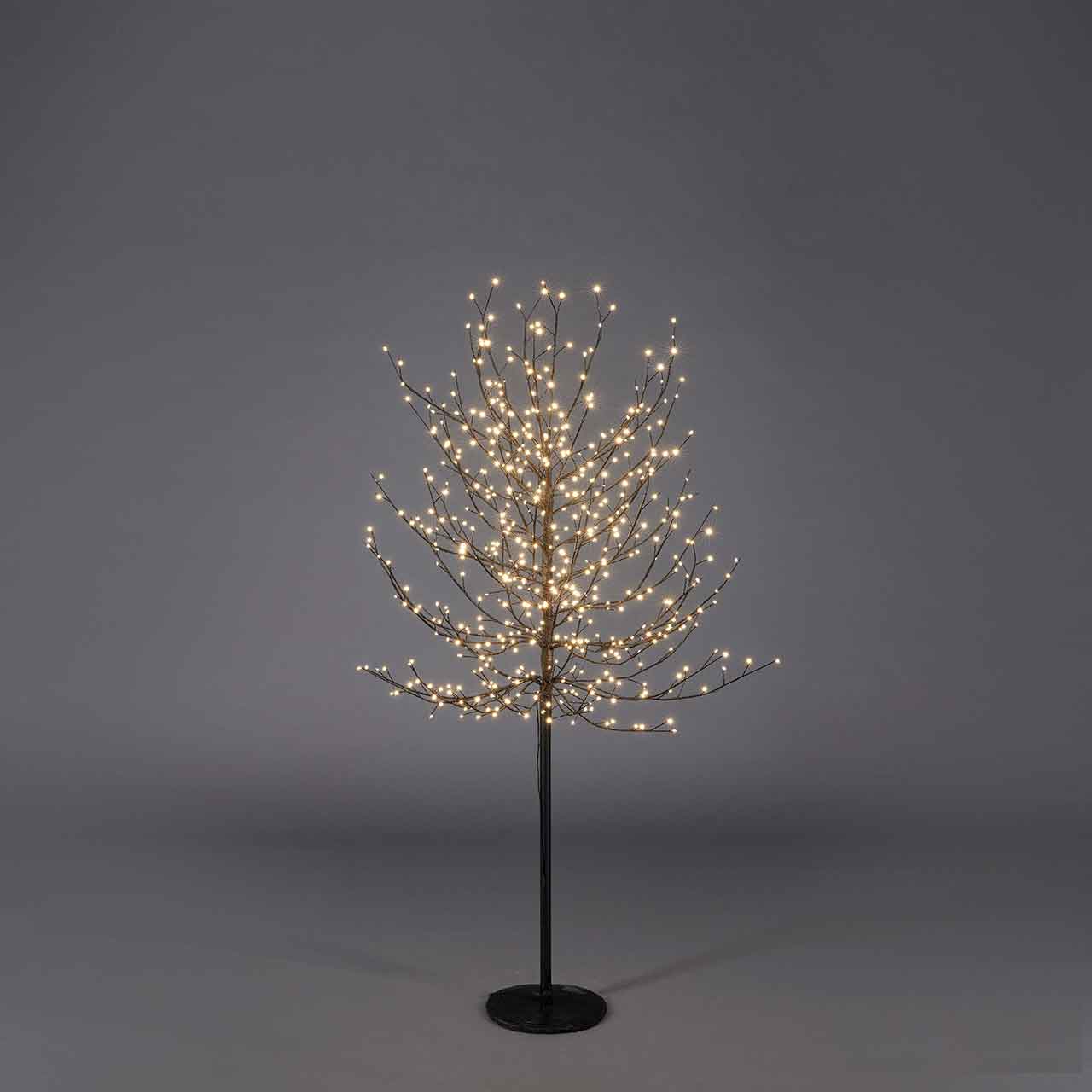 EDG Enzo De Gasperi Faggio Albero di Natale Luminoso con 580 LED Nero 150cm Metallo