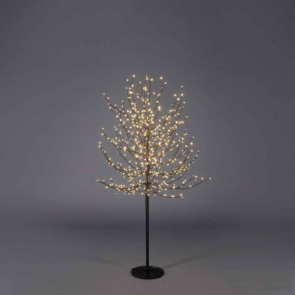 EDG Enzo De Gasperi Faggio Albero di Natale Luminoso con 580 LED Nero 150cm Metallo