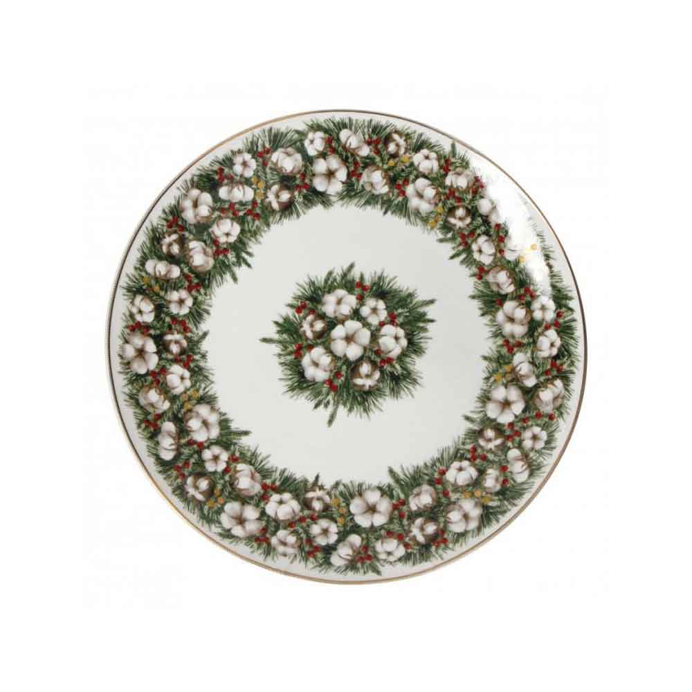 BRANDANI Batuffoli Serving Plate Christmas Table 30.5cm Porcelain