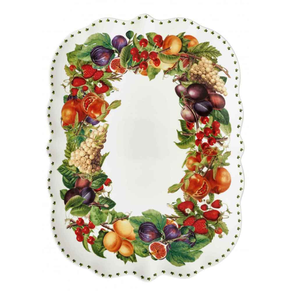 BRANDANI Le Primizie Rectangular Tray 33.5x25cm Porcelain 52231