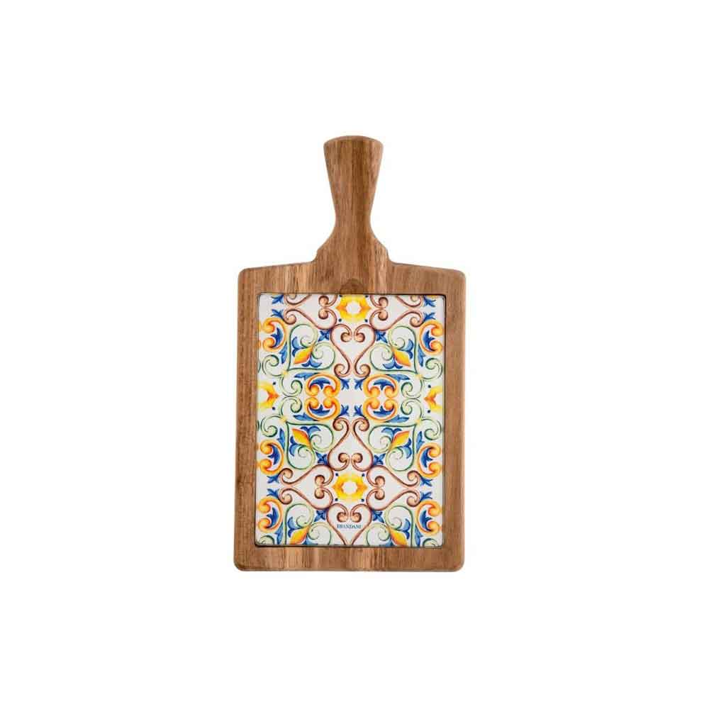 BRANDANI Medicea Acacia Glass Chopping Board 18x34.5cm 53732