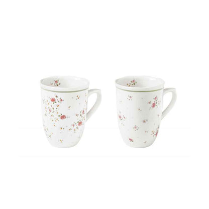 BRANDANI Nonna Rosa Set 2 Pezzi Mug Tazza Caffè 350ml Porcellana