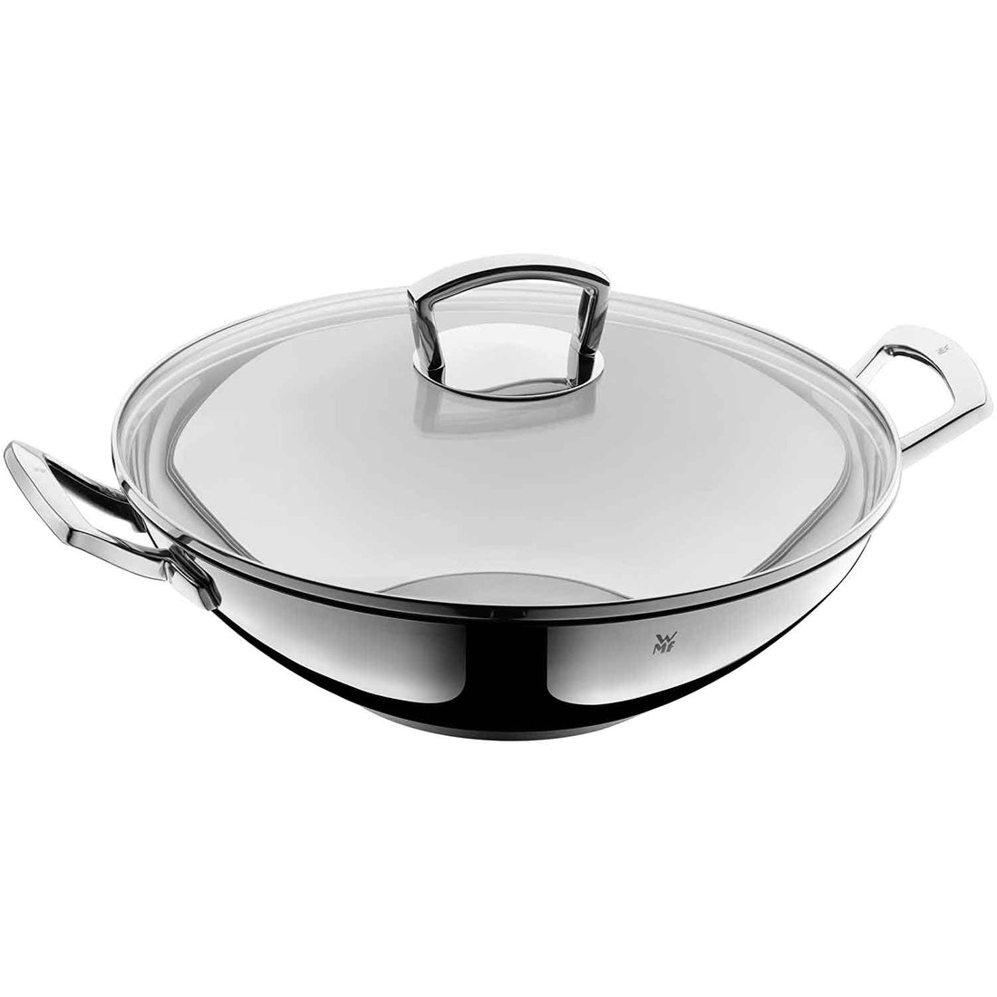 WMF Asia Wok Pan w/Glass Lid 36cm Stainless Steel Cromargan Induction