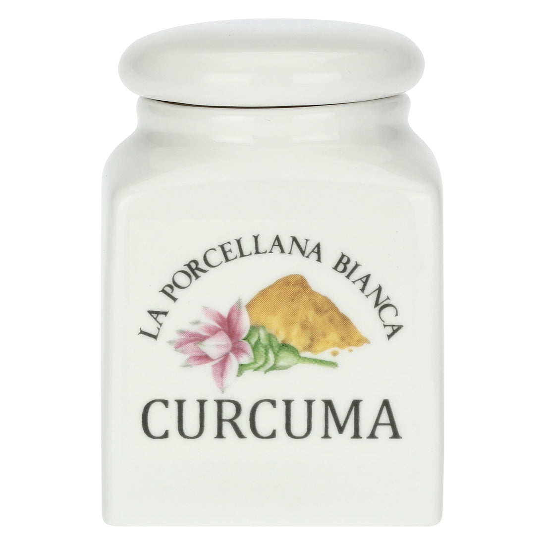 LA PORCELLANA BIANCA Conserva Barattolo Contenitore Curcuma 175cc