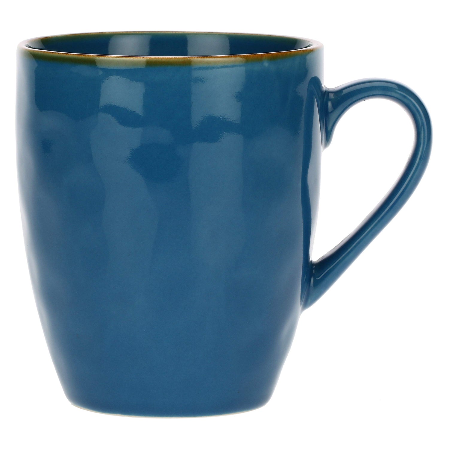 ROSE &amp; TULIPANI Concerto Tazza Caffè Tè MUG 430ml Blu Avio Stoneware