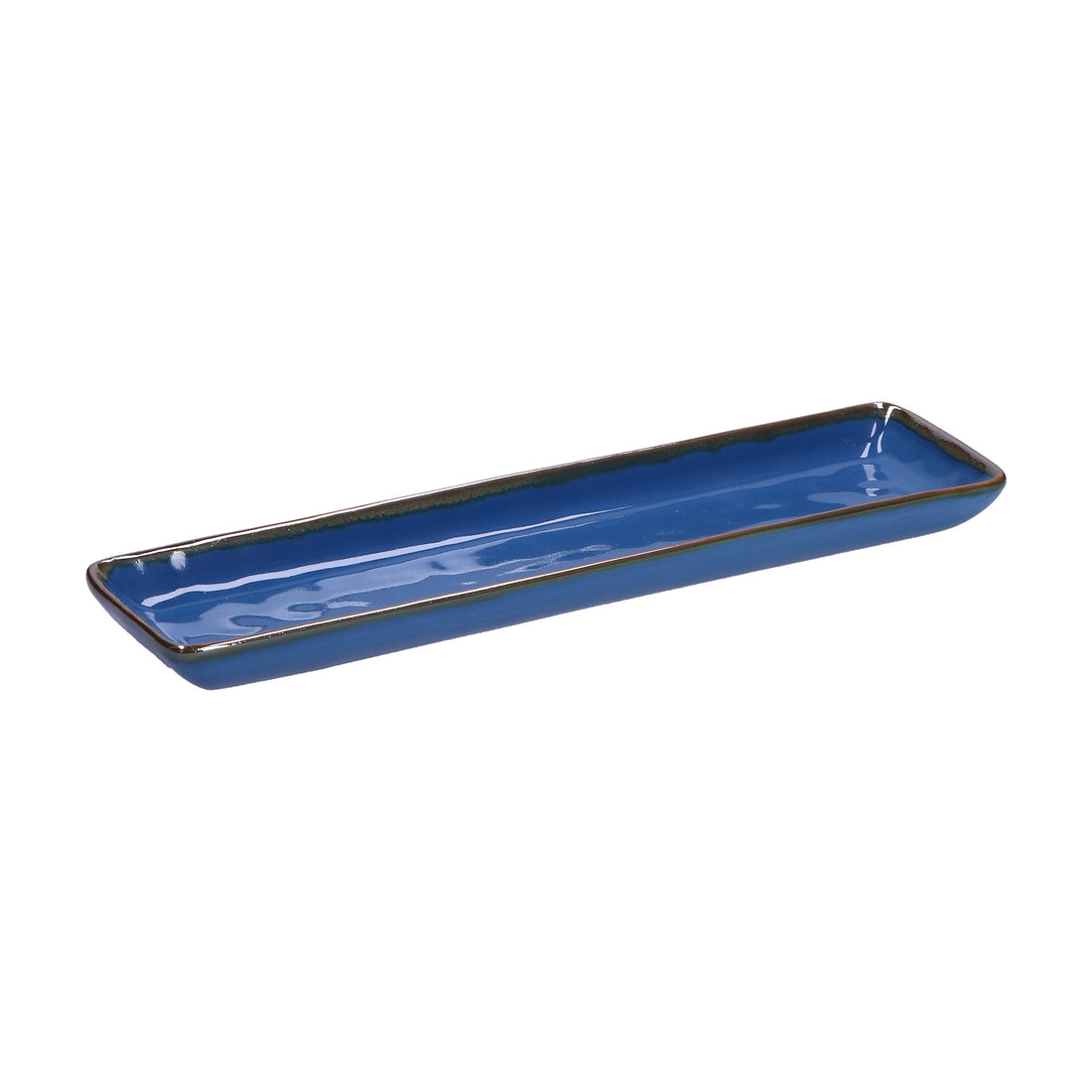 ROSE &amp;amp; TULIPS Concerto Rectangular Tray 32x8cm Air Force Blue Stoneware