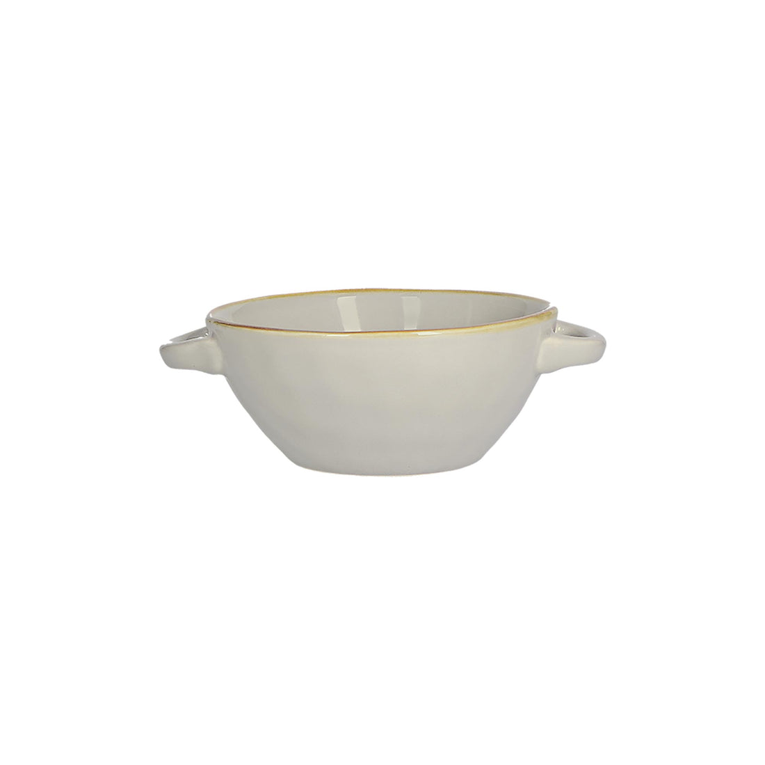 ROSE &amp;amp; TULIPS Concerto Bowl Cup w/Handles Soup 600ml Pearl Gray