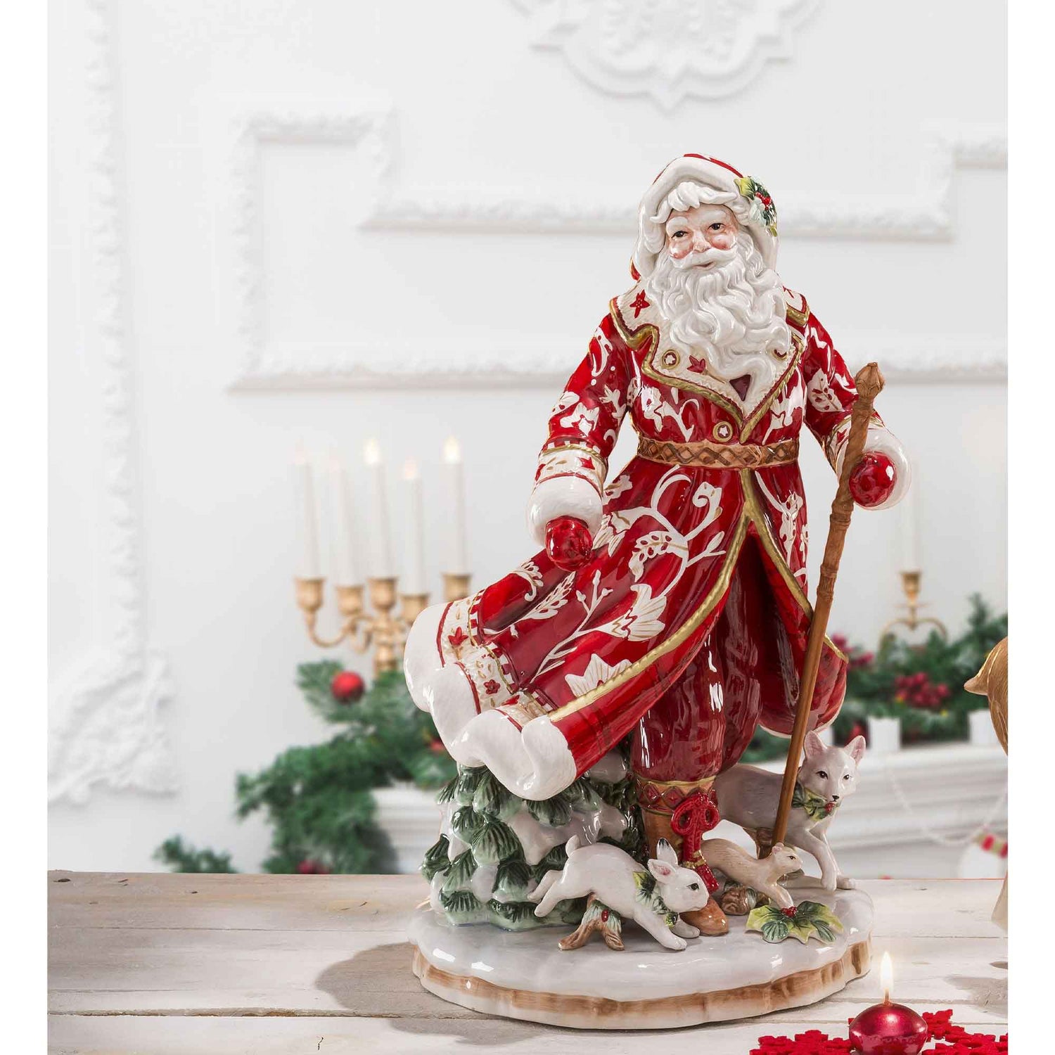 FITZ &amp;amp; FLOYD Statue Figure Santa Claus Decoration 47cm Porcelain