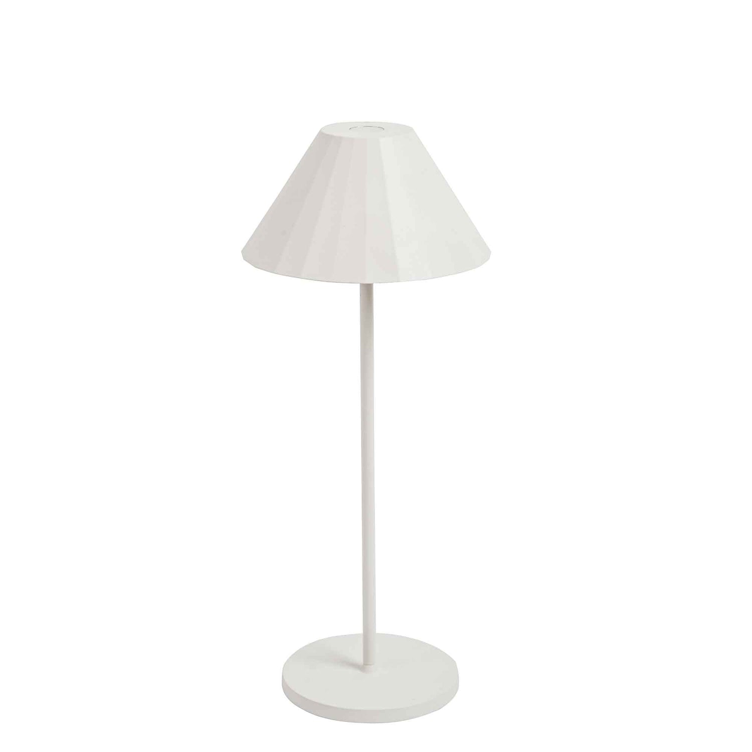 PALAIS ROYAL Lucignola Metal Lamp LED Touch Rechargeable 35cm White