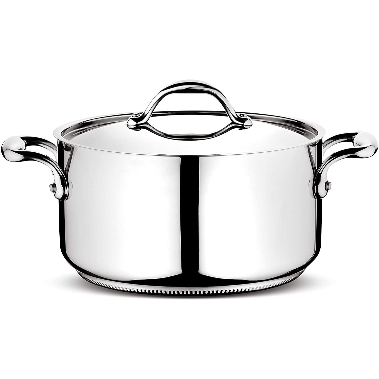 LAGOSTINA Accademia Deep Casserole 2 Handles with Lid 22cm Stainless Steel