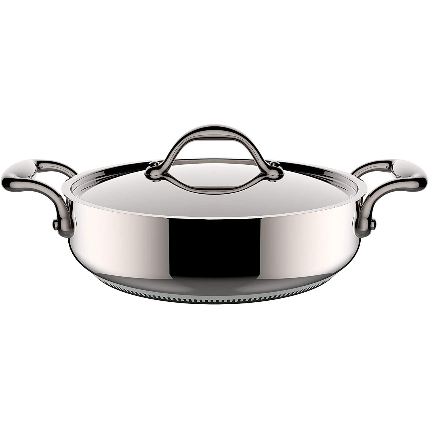 LAGOSTINA Accademia Low Casserole 2 Handles with Lid 24cm Stainless Steel