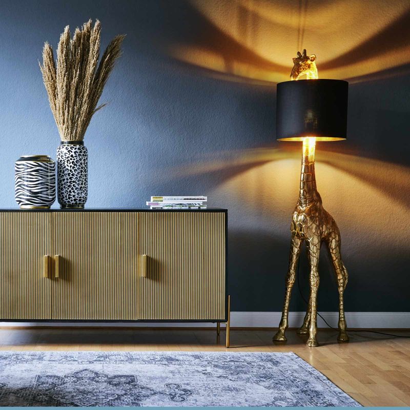 WERNS Giraffe Floor Lamp Black Gold GiGi 50x40x171cm