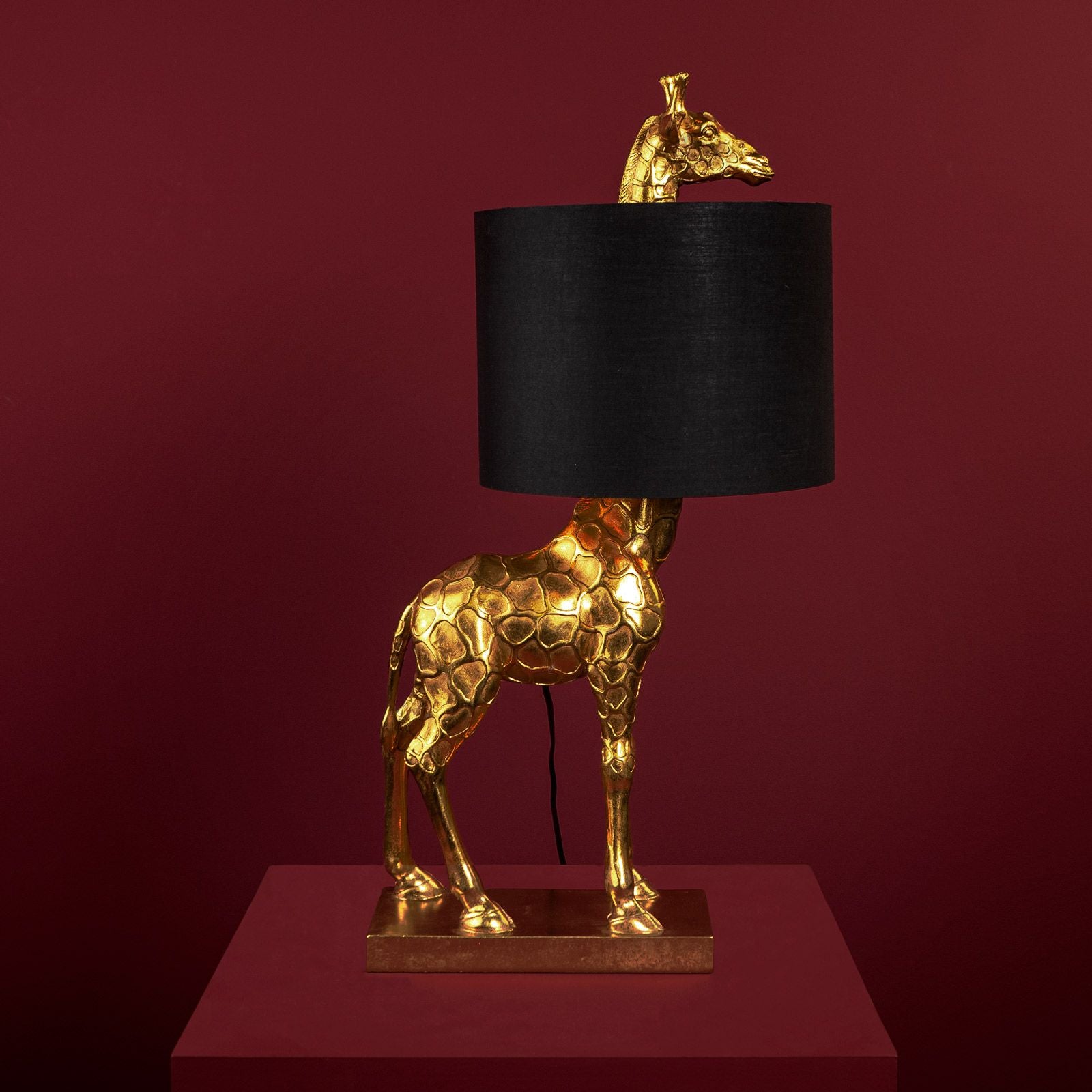 WERNS Lampada da Tavolo Giraffa Lucie Oro Nero 35x80x70cm