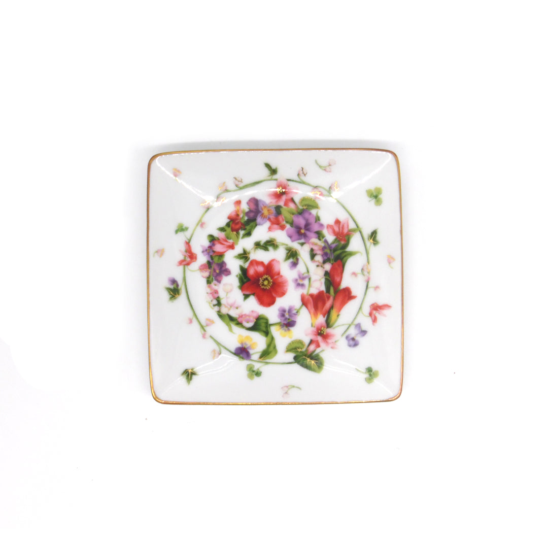 VERSACE - Flower Fantasy Square Saucer 12cm