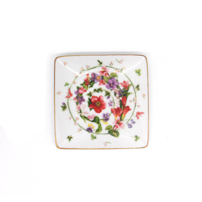 VERSACE - Flower Fantasy Square Saucer 12cm