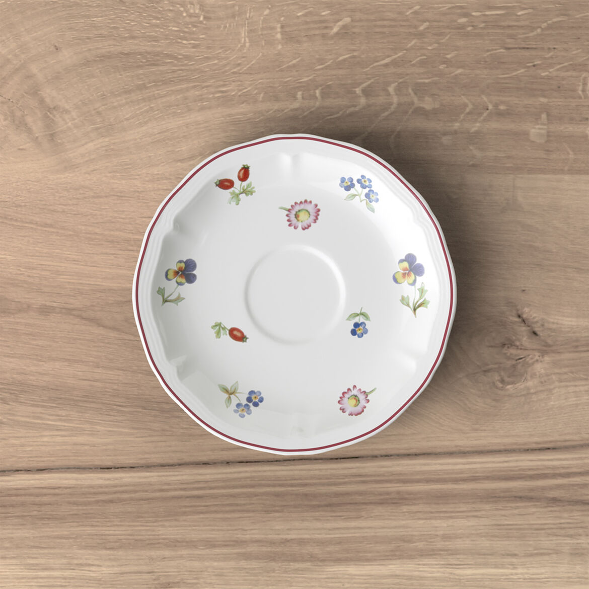 VILLEROY &amp; BOCH Petite Fleur Piattino Tazza Tè 15cm Porcellana