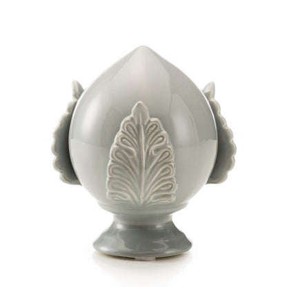 PALAIS ROYAL Pumo Pomo Pugliese Decorazione Grigio Perla 12cm Ceramica