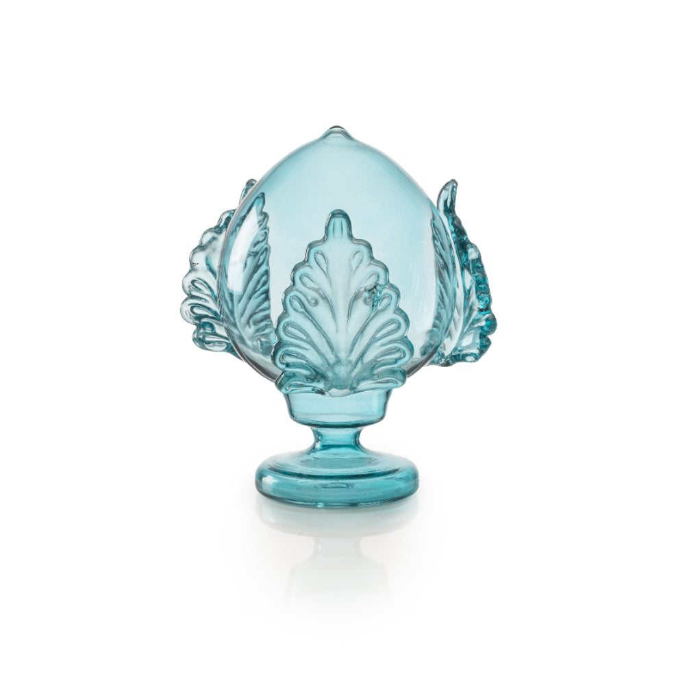 PALAIS ROYAL Pumo Pugliese Pomo Glass Decoration H20cm Light Blue