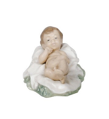 NAO Statuina Figura Gesù Bambino in Porcellana Presepe 6x10cm Decorazione Natalizia