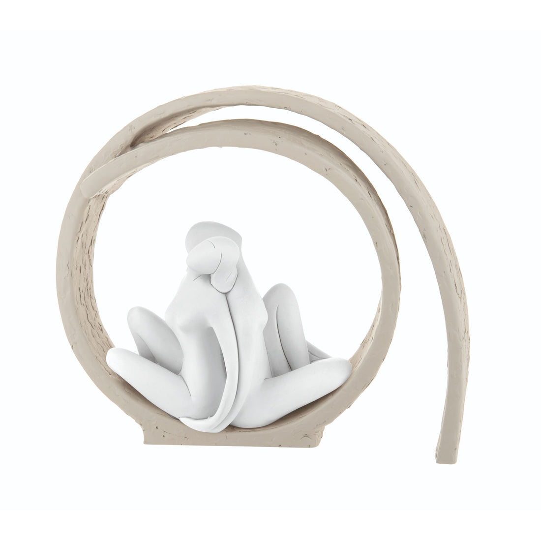 BONGELLI PREZIOSI - Scultura Coppia Innamorati Vortice Nocciola 15 cm Marmorino