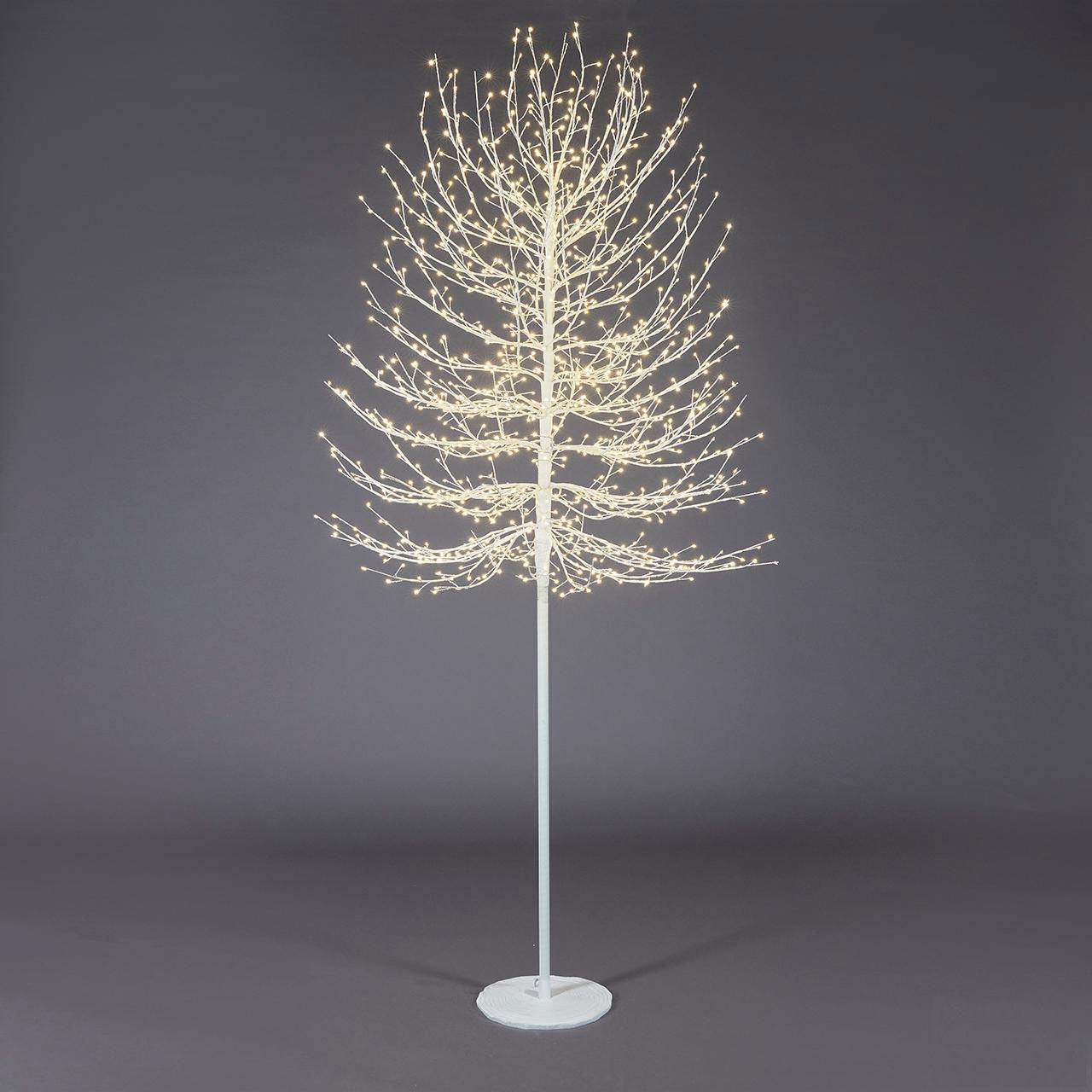 EDG Enzo De Gasperi Faggio Albero di Natale Luminoso con 1300 LED Bianco 210cm Metallo