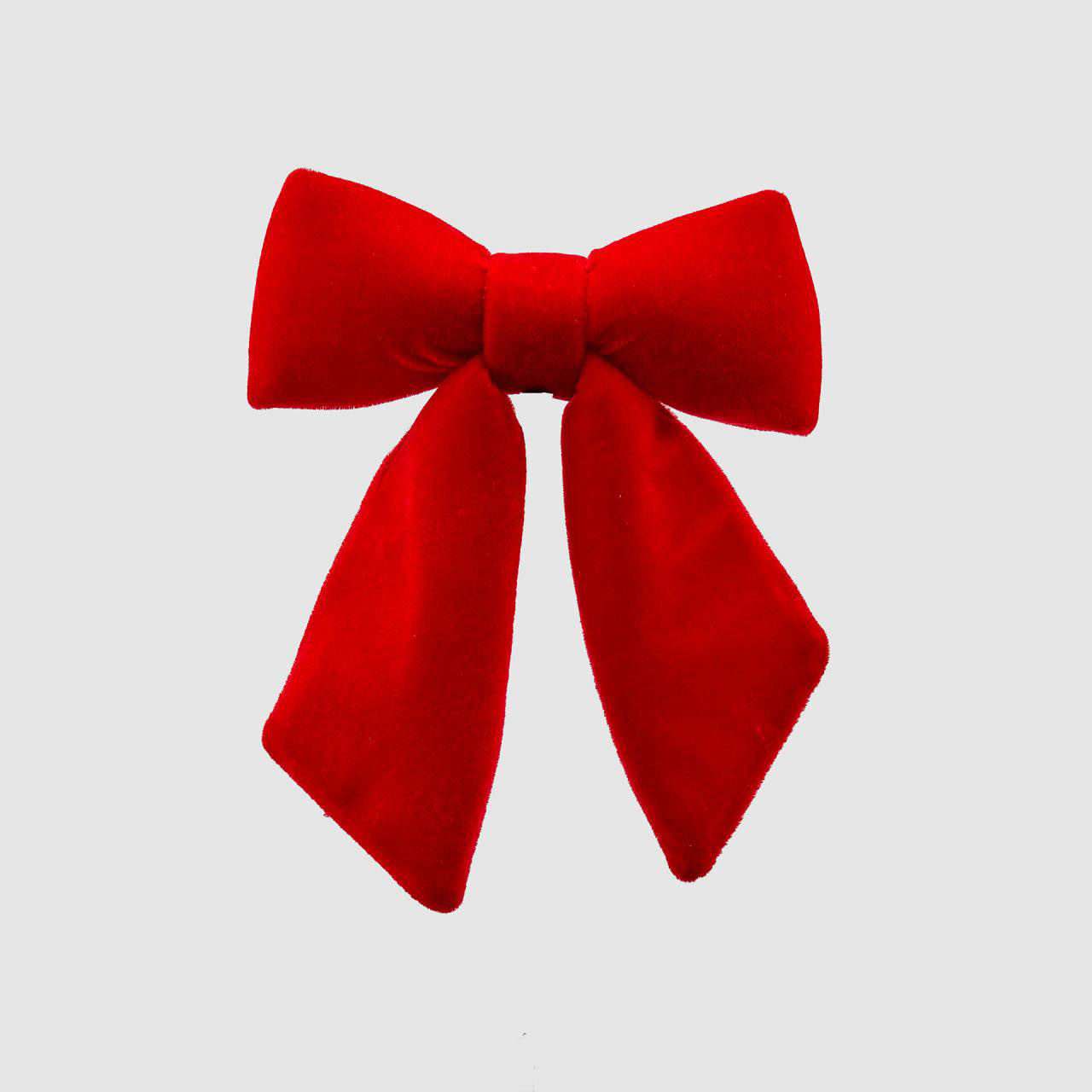 EDG Enzo De Gasperi Small Padded Velvet Bow Christmas Decoration Christmas Red 22x26cm