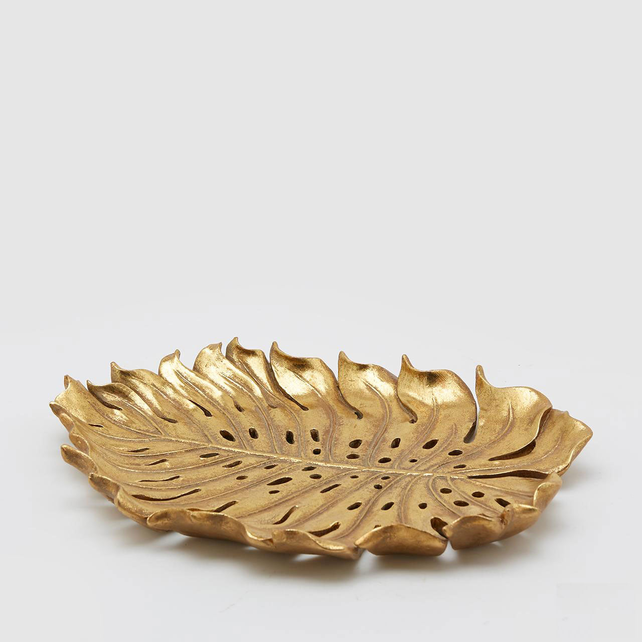 EDG Enzo De Gasperi Bowl Cup Plate Monstera 26x24cm Gold