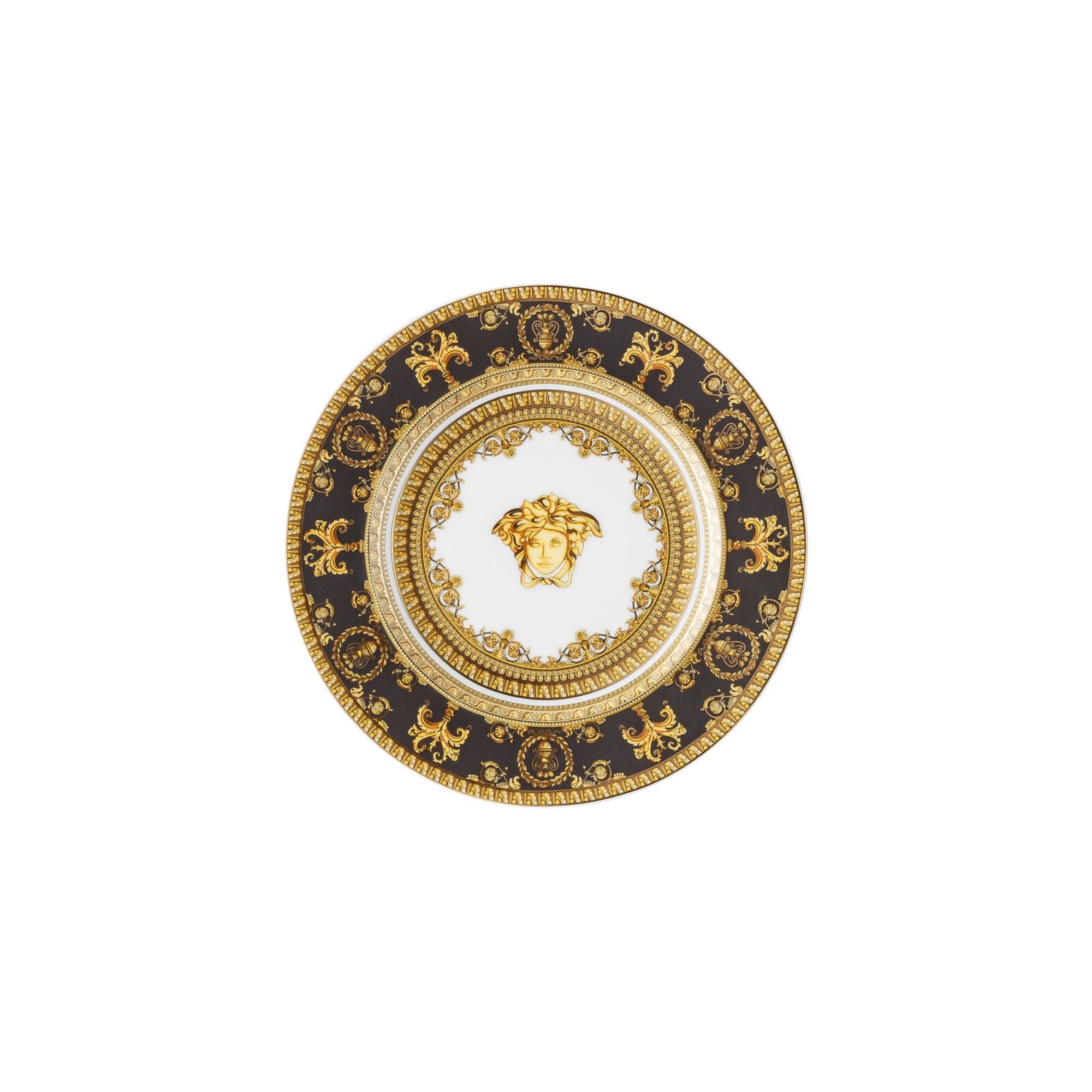 VERSACE - I Love Baroque Saucer Plate 18 cm Porcelain Black Gold