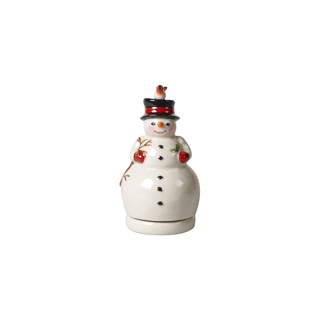 VILLEROY &amp;amp; BOCH Nostalgic Melody Rotating Snowman 17cm Christmas Decoration