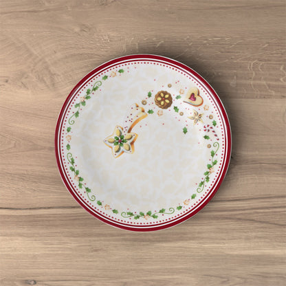 VILLEROY &amp; BOCH Winter Bakery Delight Piatto Colazione Stella Cadente 21,5cm Tavola Natalizia