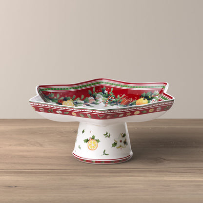 VILLEROY &amp; BOCH Winter Bakery Delight Ciotola Stella su Piede 12cm Tavola Natalizia