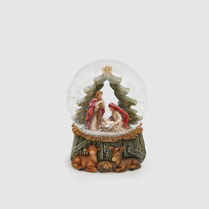 EDG Snow Globe Nativity Ball H13cm Christmas Decoration