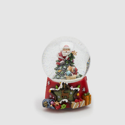 EDG Snow Globe with Santa Claus w/Music Box 15cm Christmas Decoration