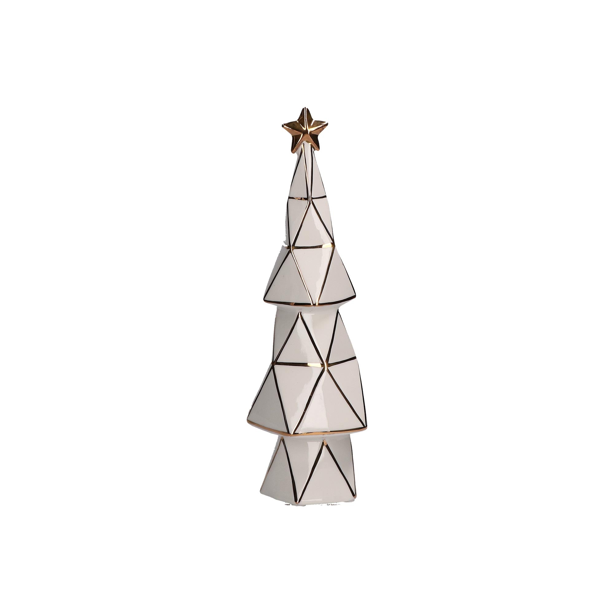 RITUALI DOMESTICI Cubismo Albero di Natale Decorazione Natalizia 30cm Porcellana