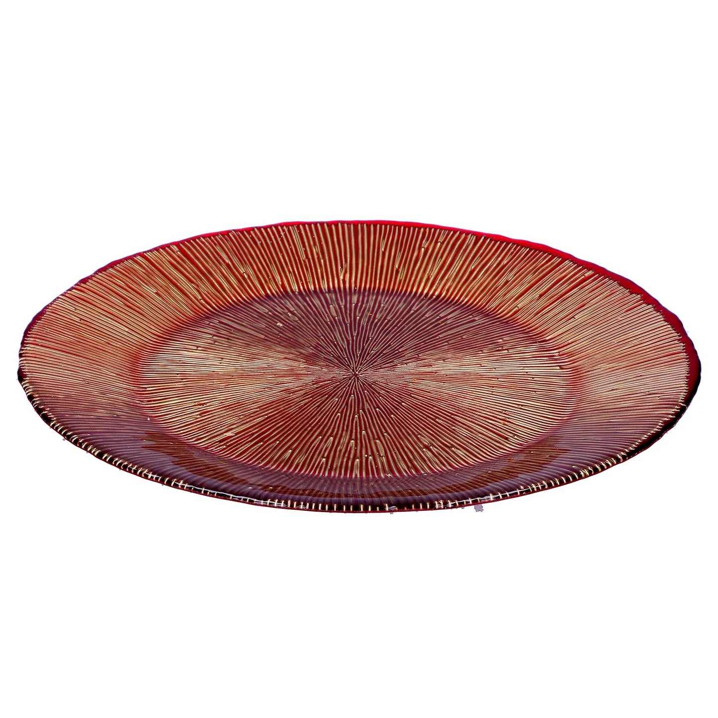 Centrotavola in vetro rosso/oro diam 33 cm - MIDA by Rituali Domestici