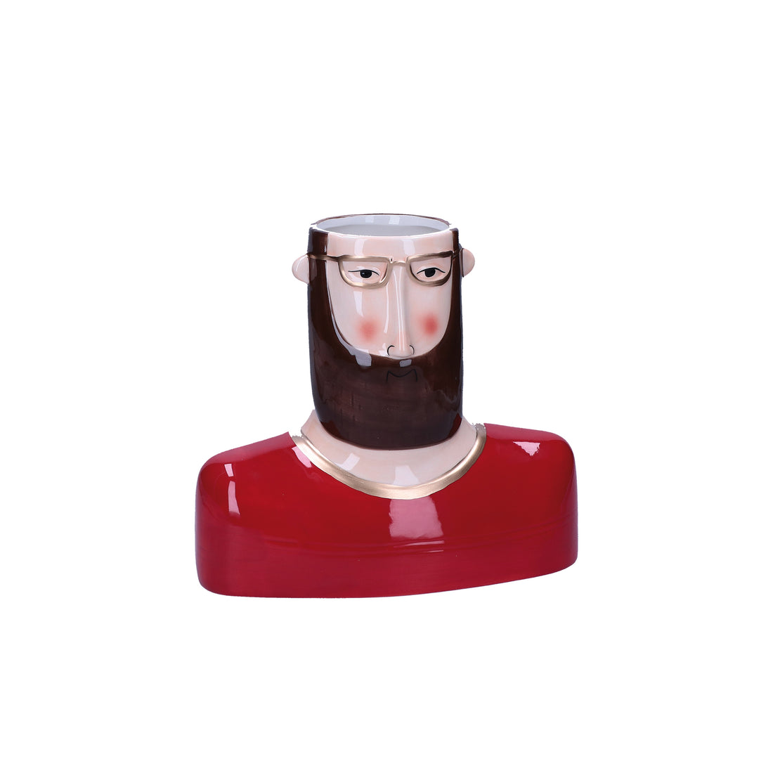 DOMESTIC RITUALS iRobinson Beppe Cachepot Vase 22cm Red Ceramic