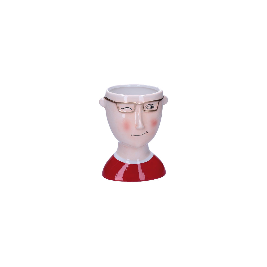 RITUALI DOMESTICI iRobinson Vaso Cachepot Mimmo 16cm Rosso Ceramica