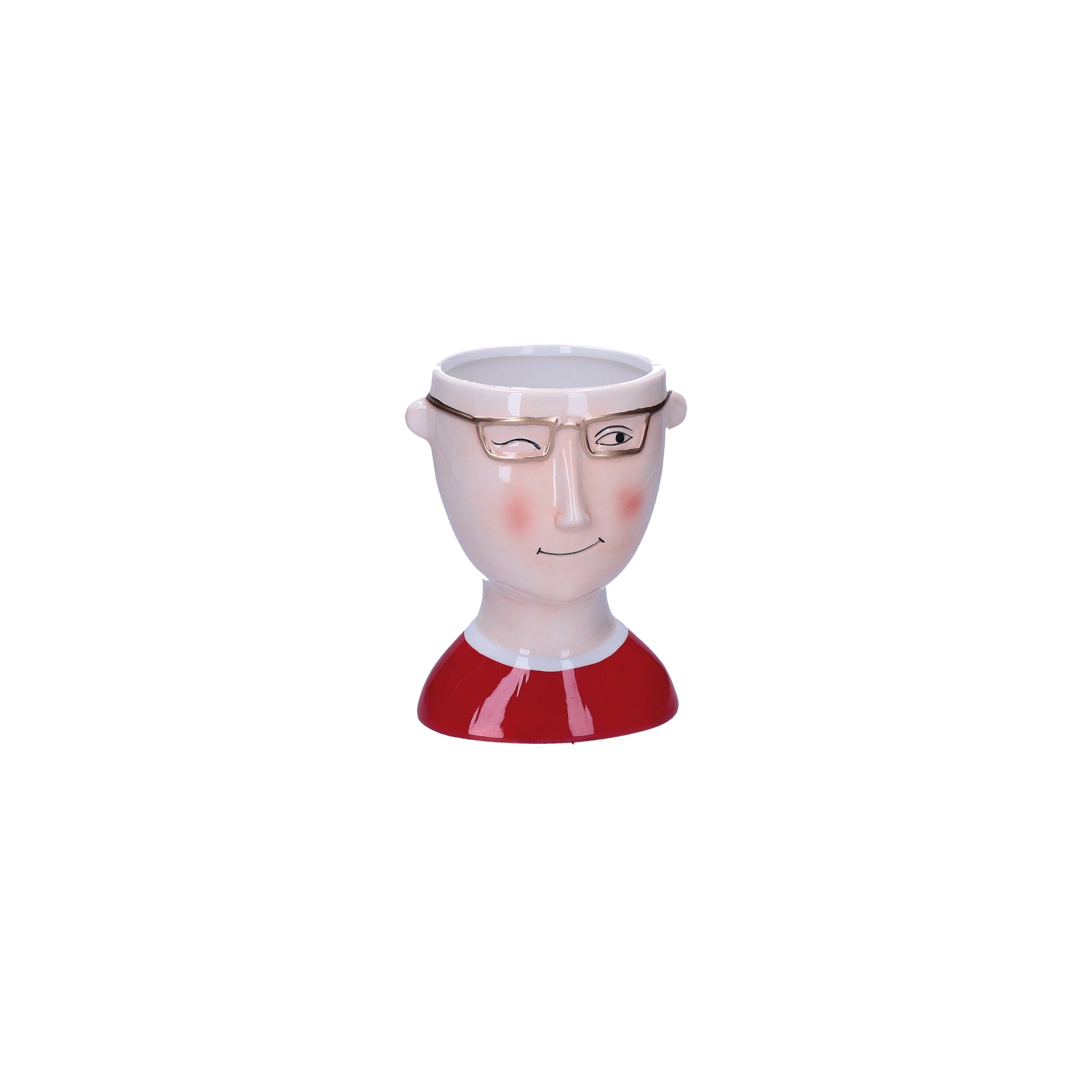 RITUALI DOMESTICI iRobinson Vaso Cachepot Mimmo 16cm Rosso Ceramica