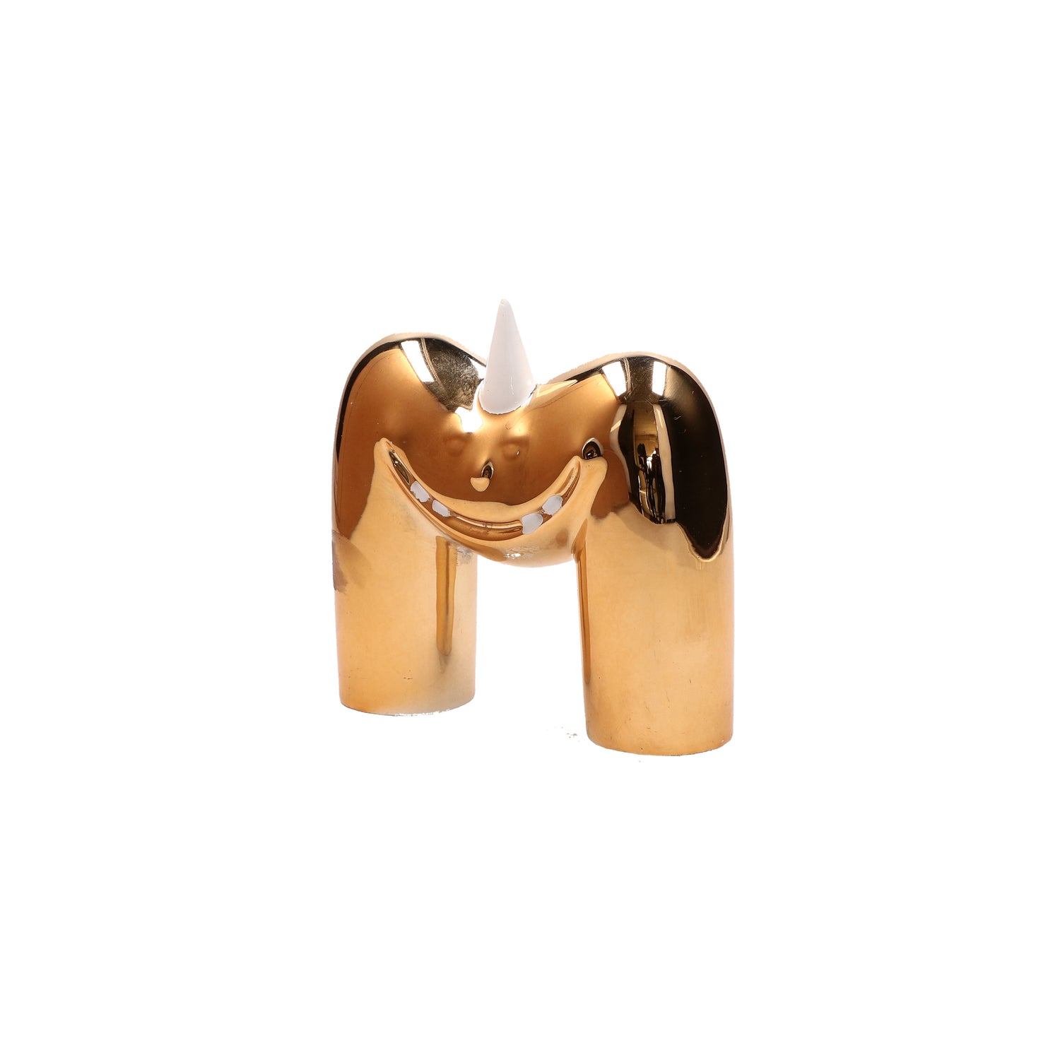 RITUALI DOMESTICI GliInfluencer Decorazione Figura in Ceramica Uno Oro 14cm