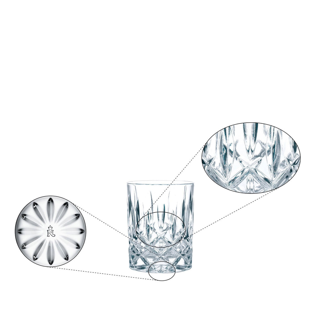 NACHTMANN Noblesse Set 4 Pieces Whiskey Glass 10x8cm Crystal 89207