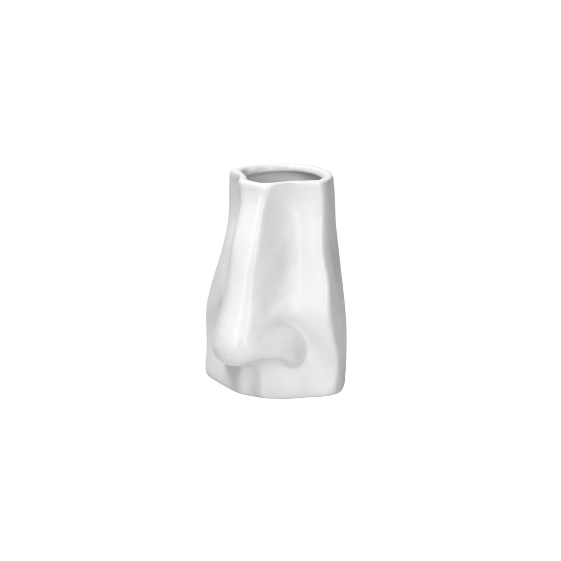 DOMESTIC RITUALS Augusto Nose Vase 13cm White Ceramic