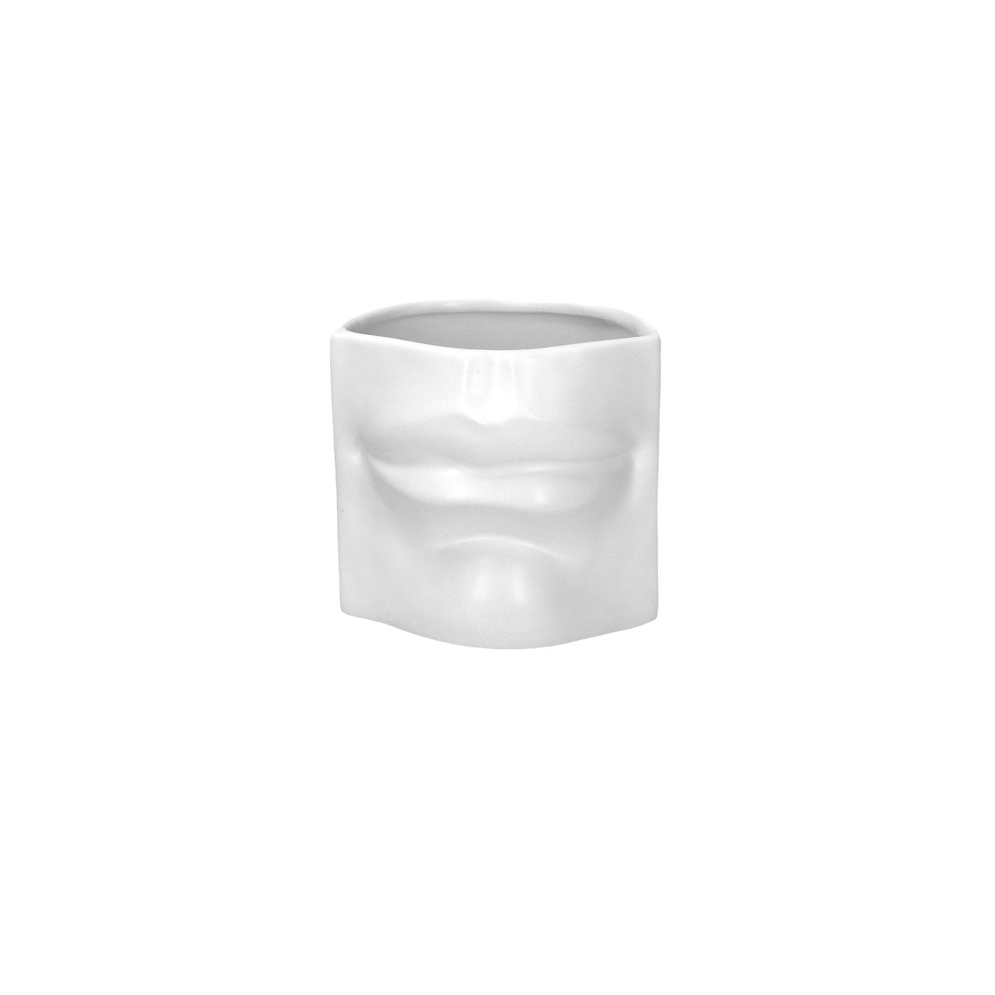 RITUALI DOMESTICI Augusto Vaso Bocca 10cm Bianco Ceramica