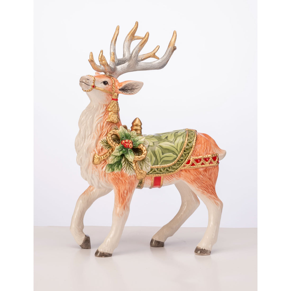 Fitz &amp;amp; Floyd - Christmas Porcelain Reindeer Statue Figure H 32 cm 1022007