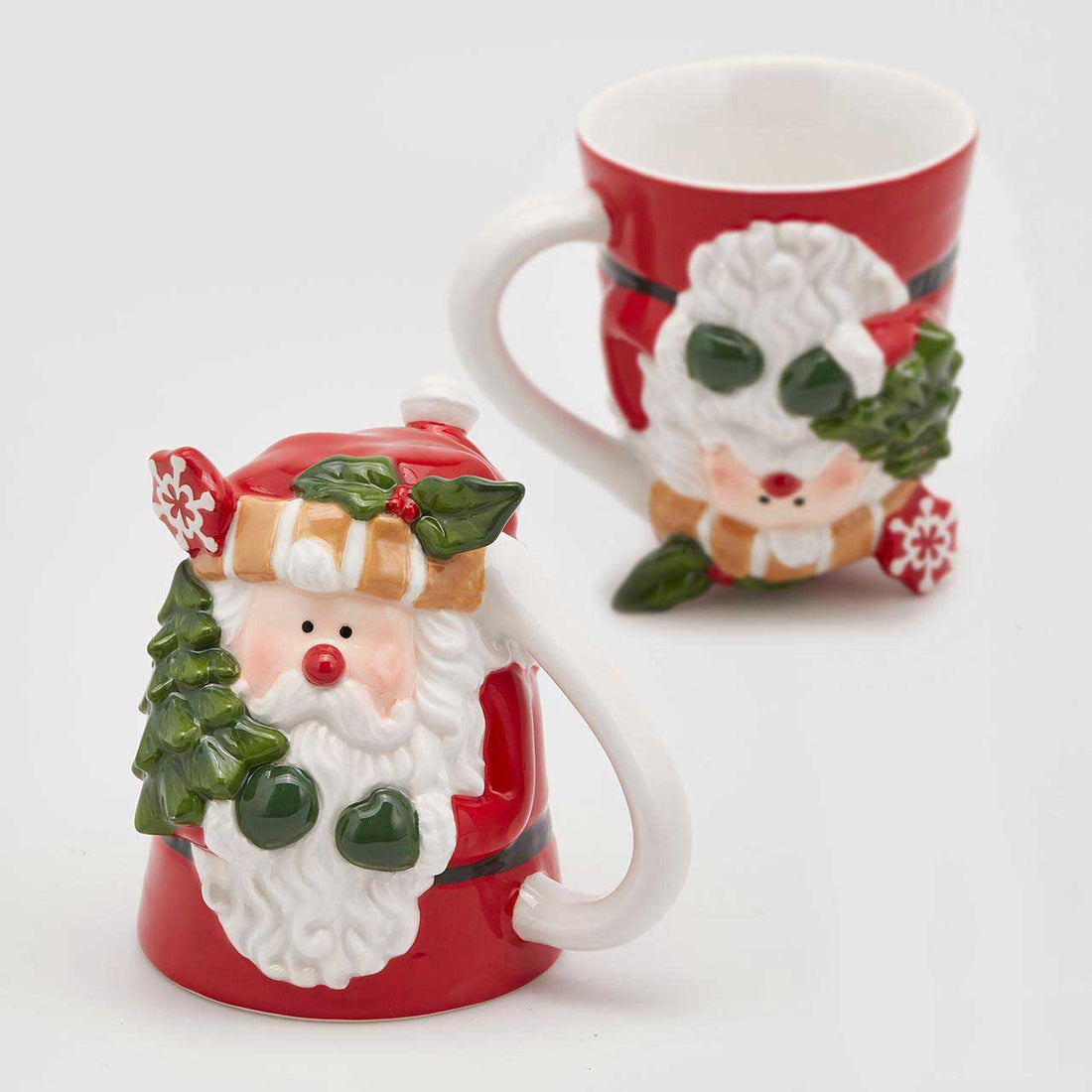 EDG Tazza Caffè MUG Natalizia Babbo Natale H12cm Porcellana